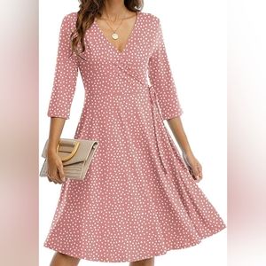 Charmyi Wrap Dress V Neck (S)